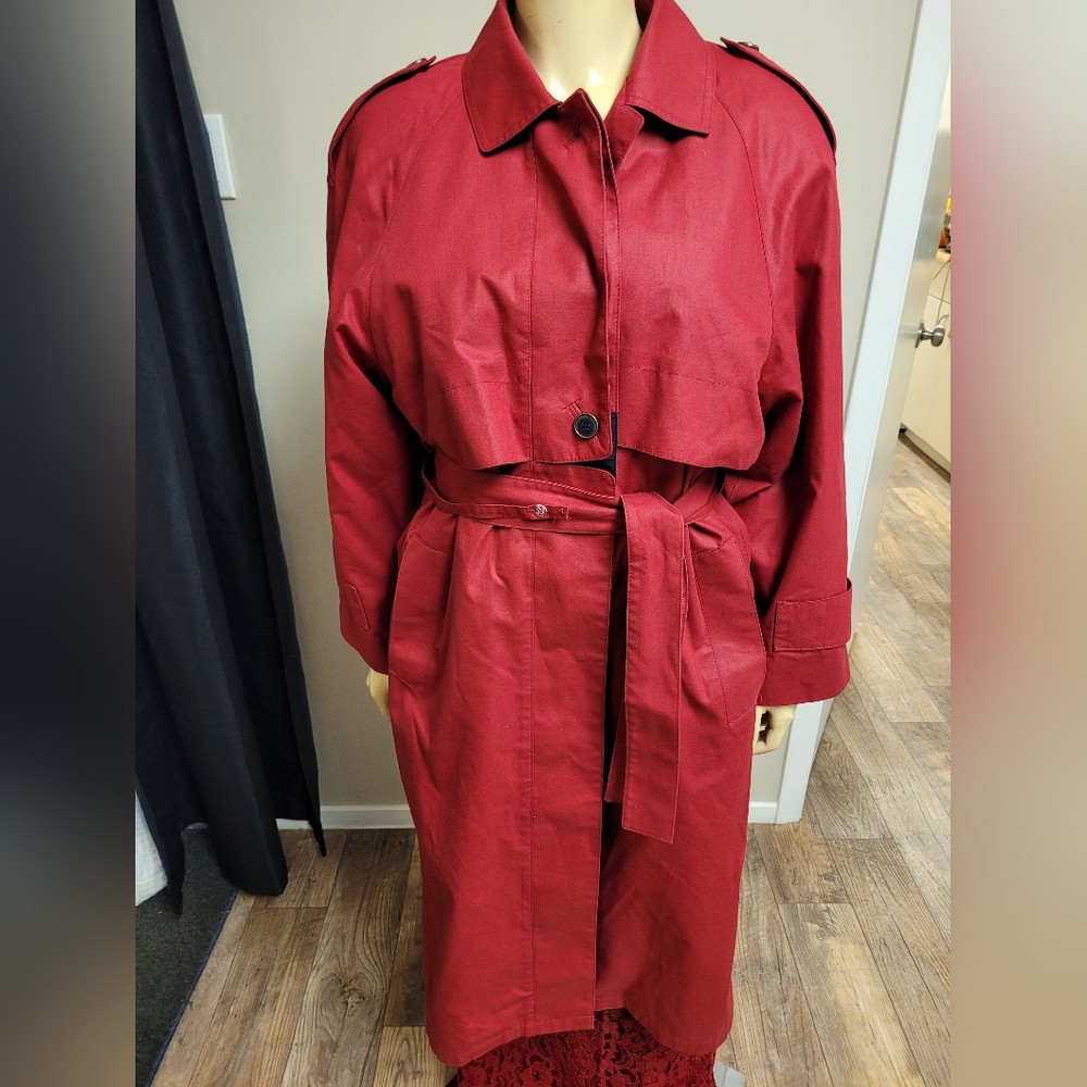 London Fog Trench Coat warm red 8p
